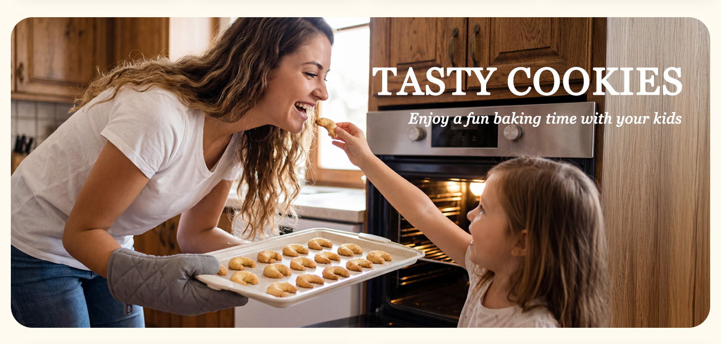 thumbnail video image 3 of Kikcoin Bakeware Set, 21-Piece Baking Pans Set Kitchen Carbon Steel Baking Sheet Pans with Silicone Handles, Cookie Sheets Nonstick(Beige), 3 of 11