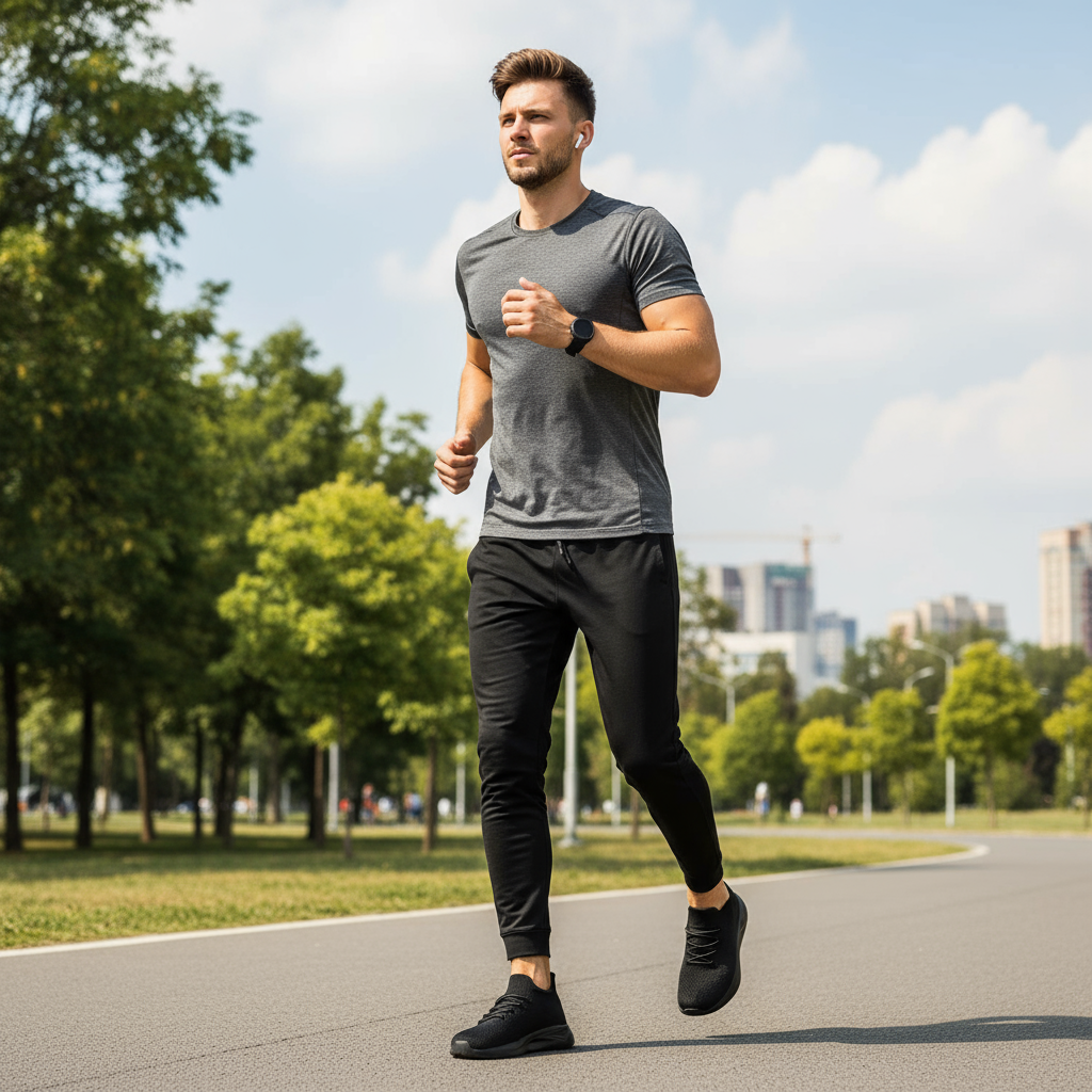 thumbnail video image 2 of vibdiv Mens Shoes Non Slip Running Walking Shoes Lightweight Breathable Slip on Sock Shoes Workout Gym Shoes Black Size 10.5, 2 of 9