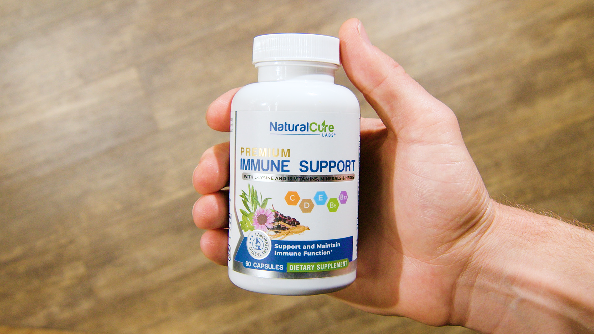 thumbnail video image 2 of 16-in-1 Immune Support Formula - L-lysine & Zinc Dietary Supplement - 60 Vegan Capsules - Natural Cure Labs, 2 of 10