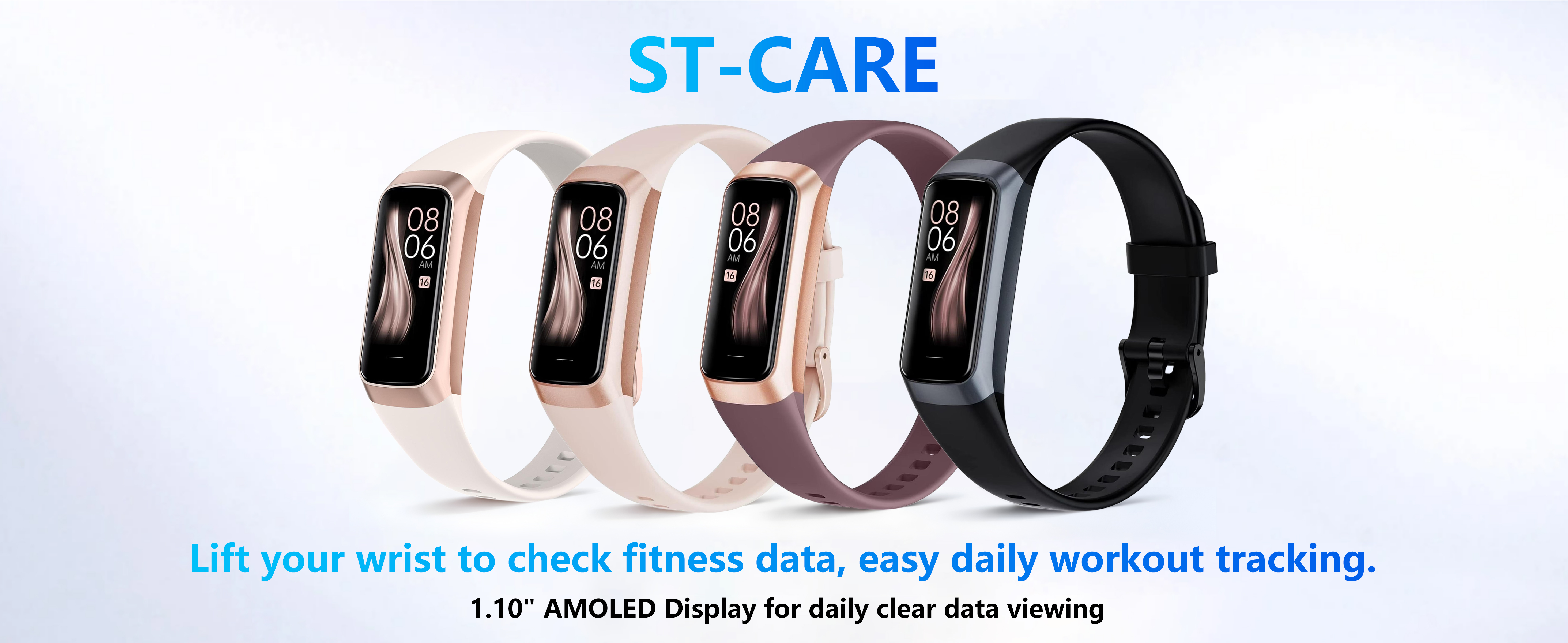 thumbnail video image 2 of ST-CARE Fitness Tracker Watch for Men Women, 1.1" HD Touch Screen, Multiple Sports Modes, Activity Tracker with Step Counter, Black, 2 of 11