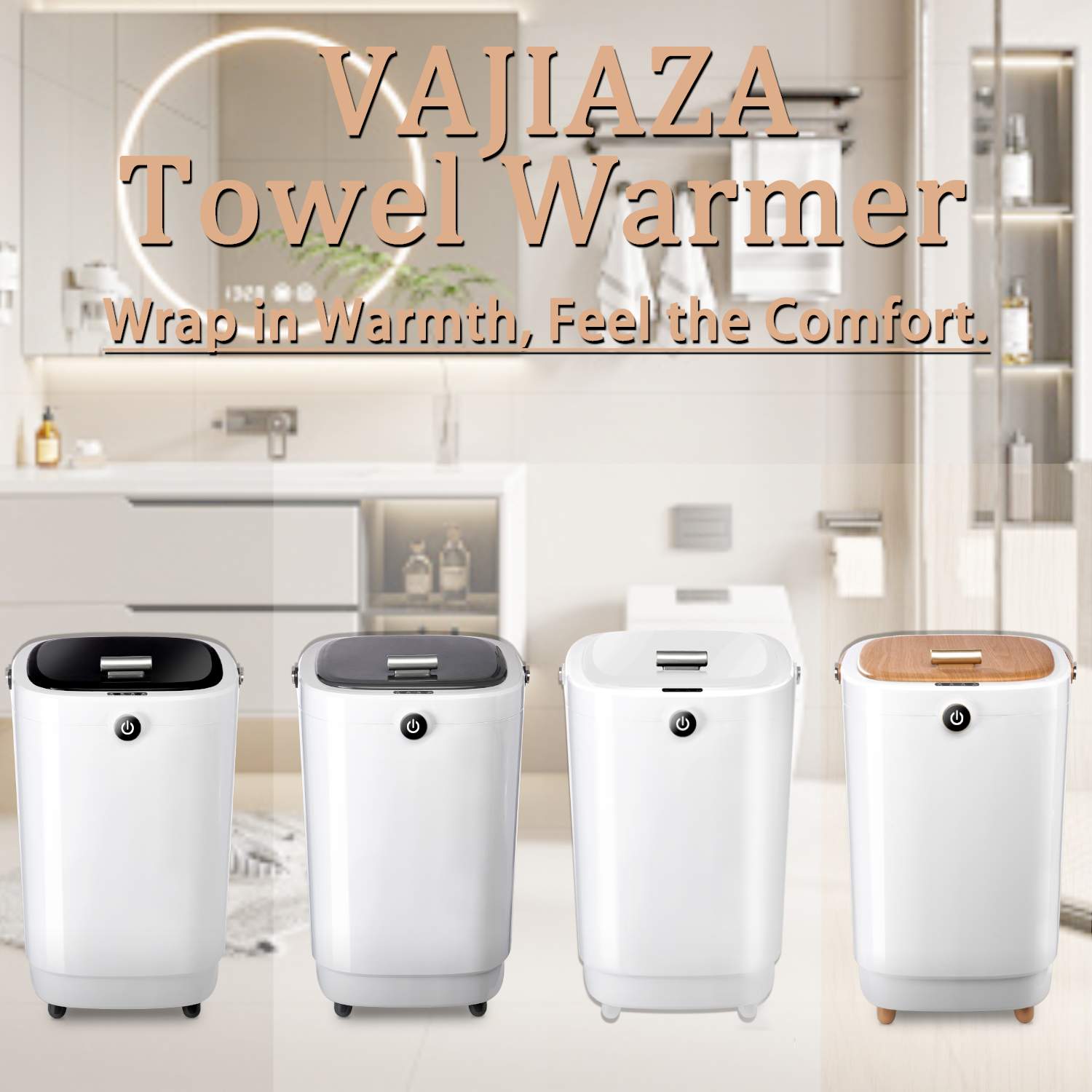 thumbnail video image 2 of Towel Warmer for Bathroom, 22L Hot Towel Warmer Buckets Fits Up to Three 70"X80" Oversized Bathrobe, Spa Towel Warmers with 4 timers & Auto Shut Off - Bathrobe, Blanket, Toalla, White, 2 of 11