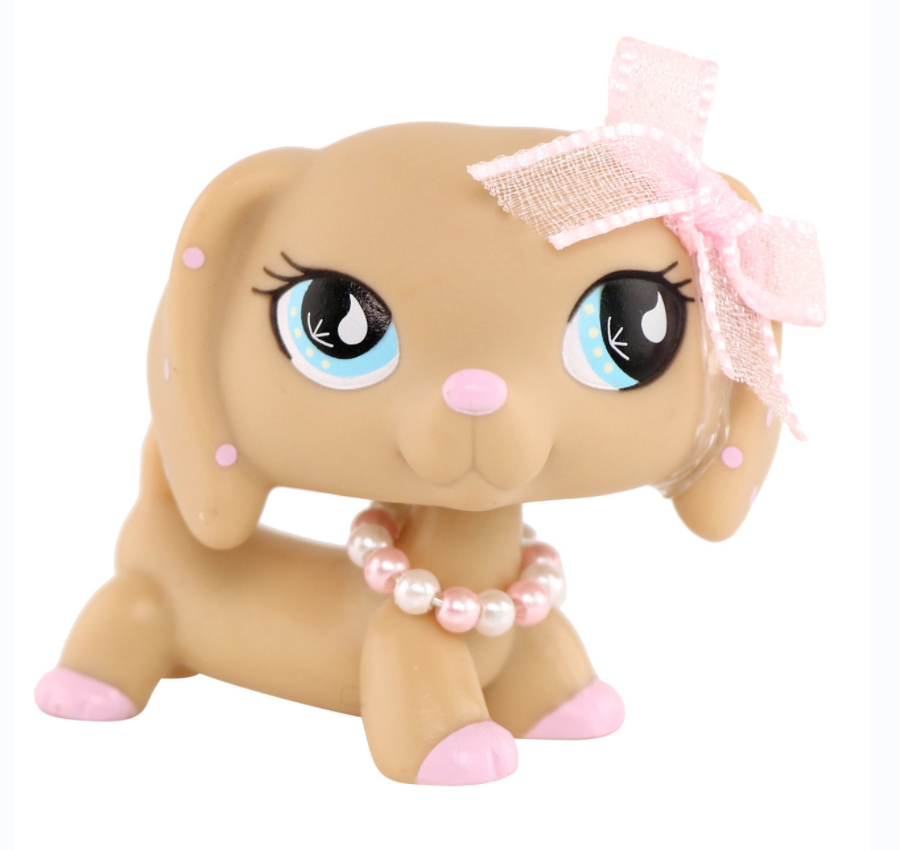 thumbnail video image 2 of Minilps Pet Toy Dachshund #909 with Collar Bowknot Accessories,Collectible Mini Toy Figurines, 2 of 9
