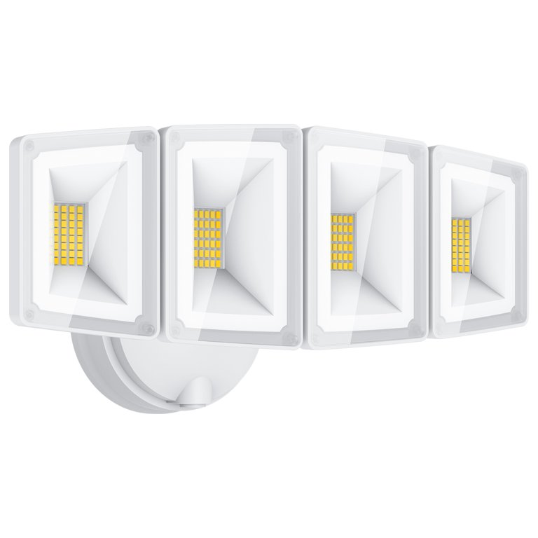 USTELLAR 100W 10000LM LED Security Light – 4-Head Motion Sensor, Remote Control, IP65 Waterproof, 2-Pack
