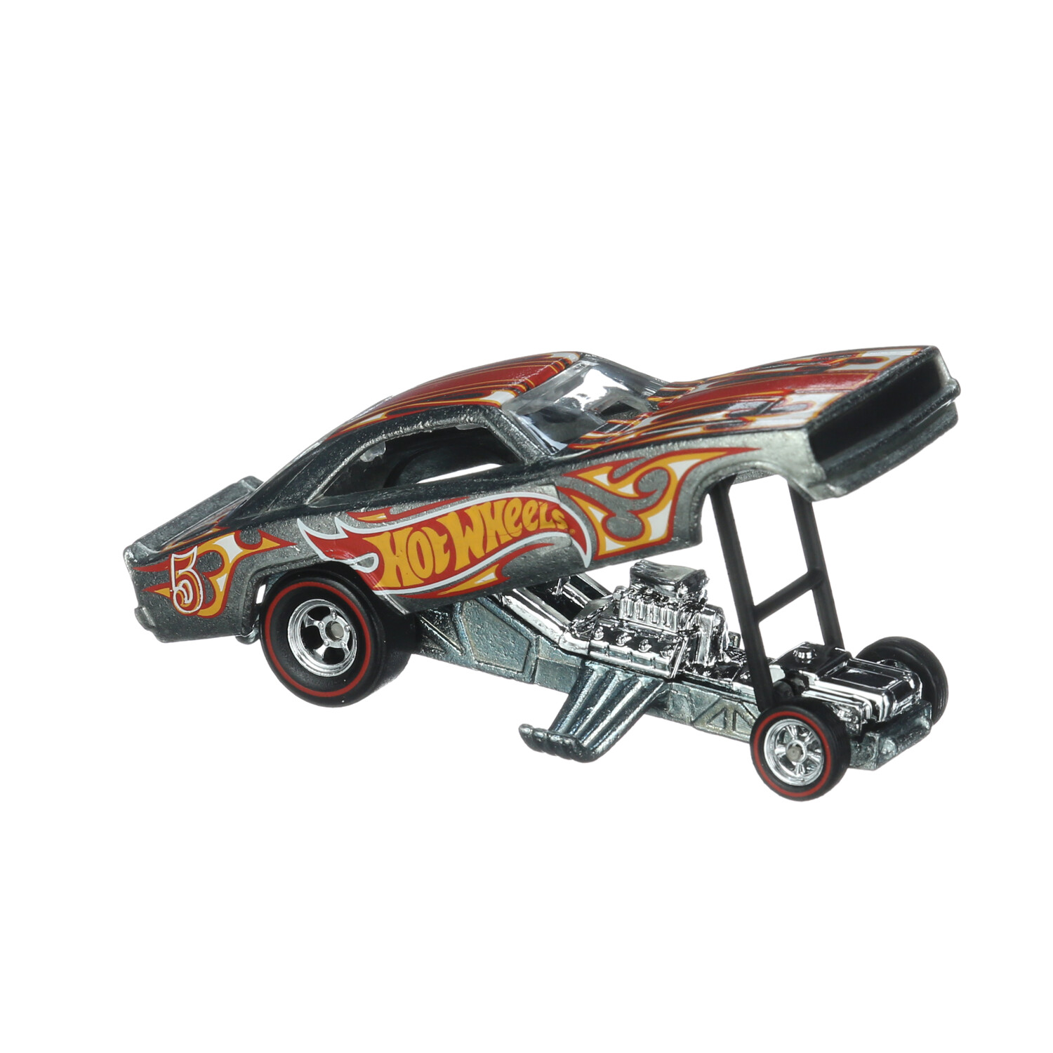Hot Wheels '60 Charger Funny Car, Die-Cast Collectible Toy Car in