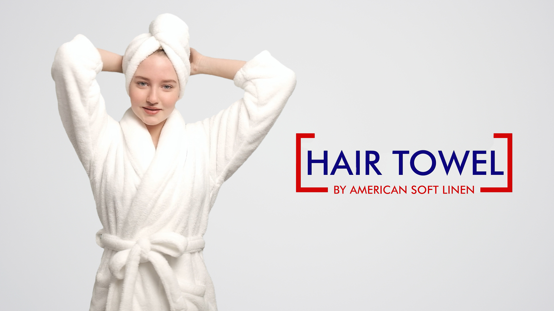 thumbnail video image 2 of American Soft Linen Hair Drying Towel, Turban Towel Wrap, Absorbent and Soft Head Towel Cap with Button-Black (1 piece), 2 of 8