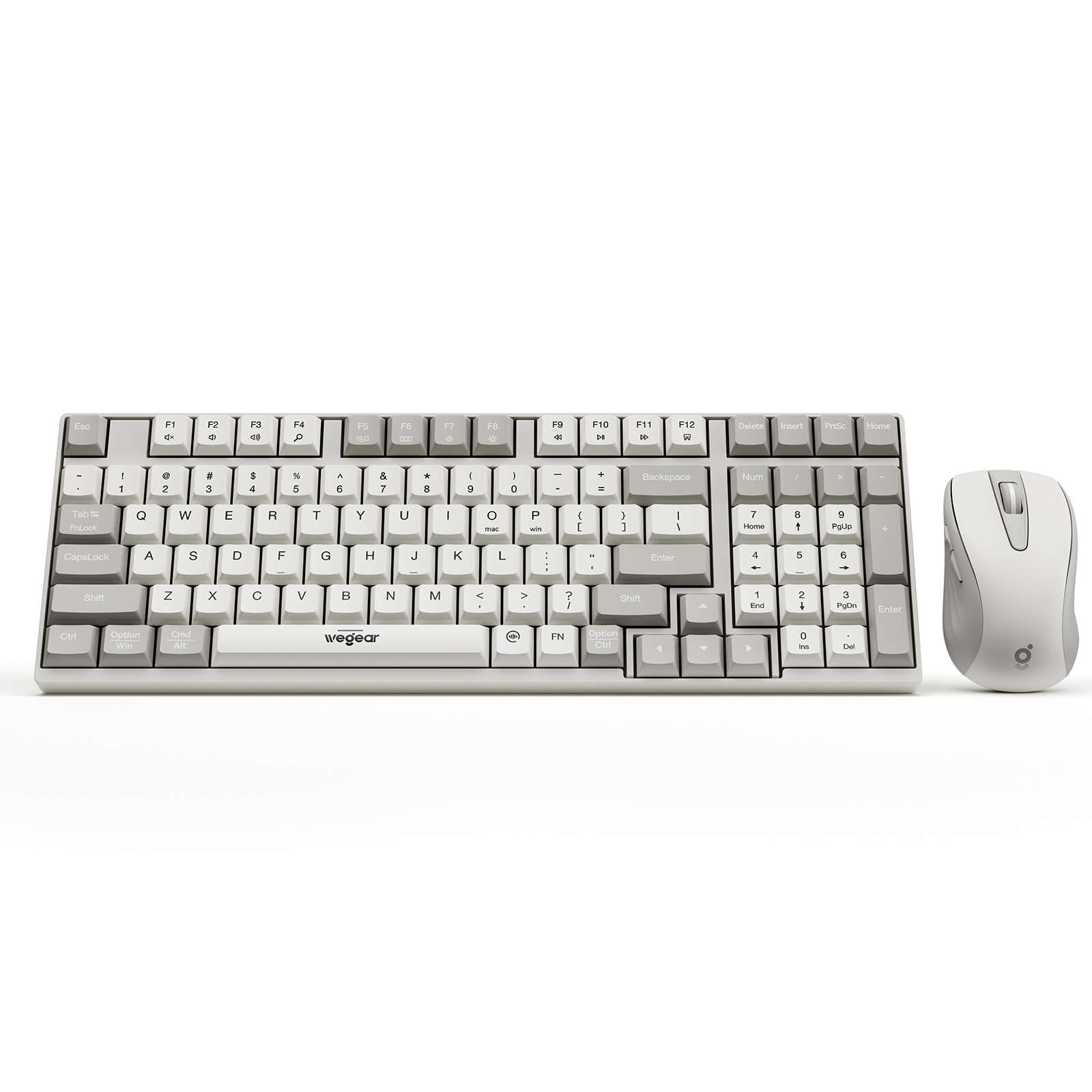 thumbnail video image 2 of 2.4G Wireless Keyboard and Mouse Combo,Compact Full-Size  (98 Keys) Keyboard,Silent Touch ,6-Button & 3-DPI Quiet Wireless Mouse,Portable Kit for Windows Computer PC Mac OS Laptop, 2 of 10