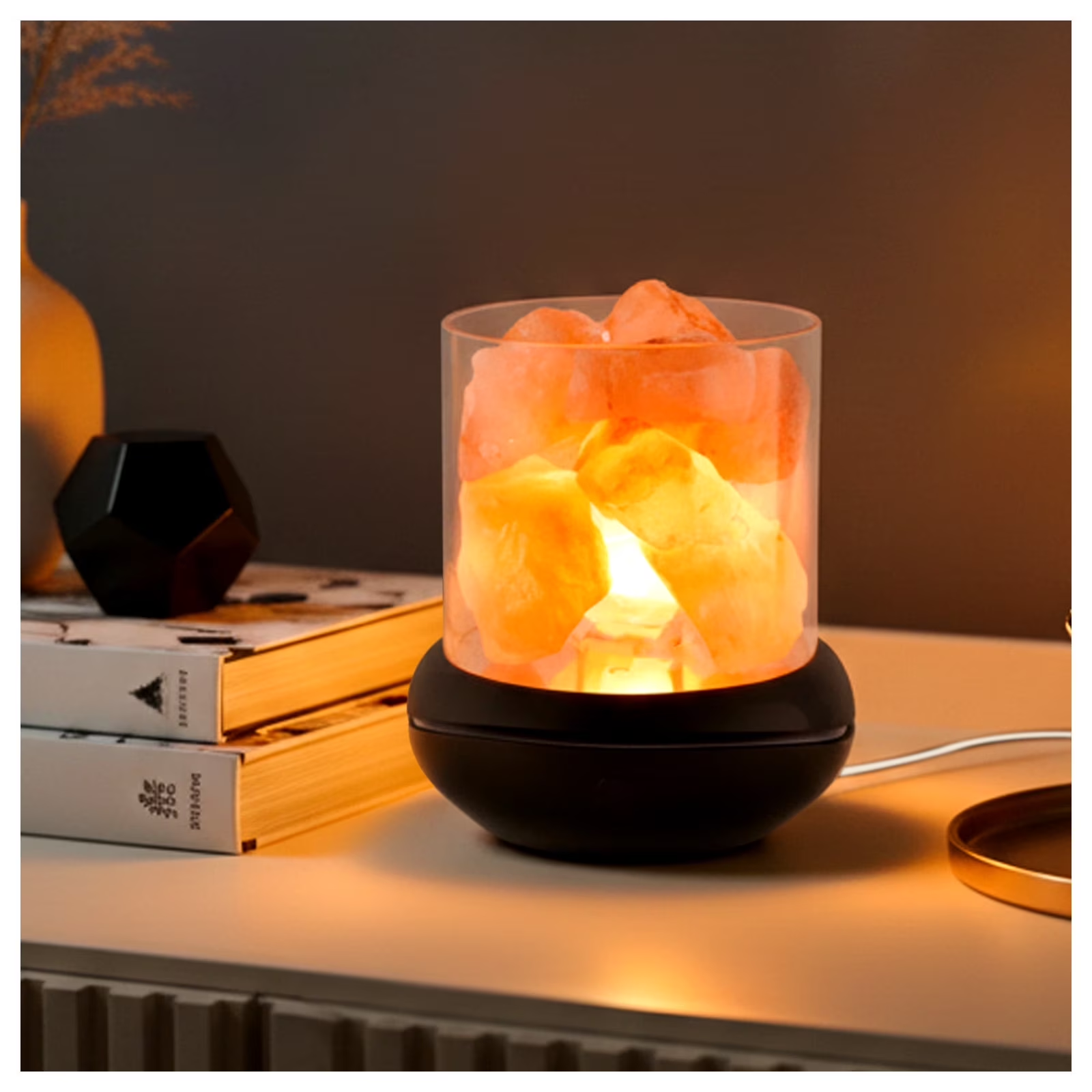 thumbnail video image 2 of Himalayan Salt Lamp Diffuser, 7 Color Changing Essential Oil Diffuser with Natural Salt Rocks, Ultrasonic Aromatherapy Humidifier for Sleep., 2 of 12