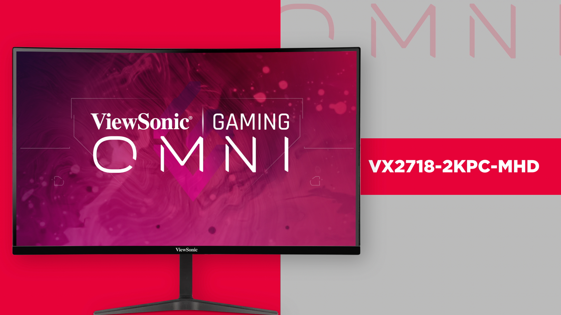thumbnail video image 2 of ViewSonic Gaming Monitor VX2718-2KPC-MHD 27" Curved 1440p 180hz 1ms w/ Adaptive Sync, 2 of 8