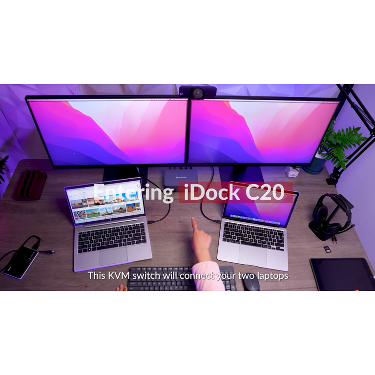 v AV Access USB C KVM Switch Docking Station C20 with EDID