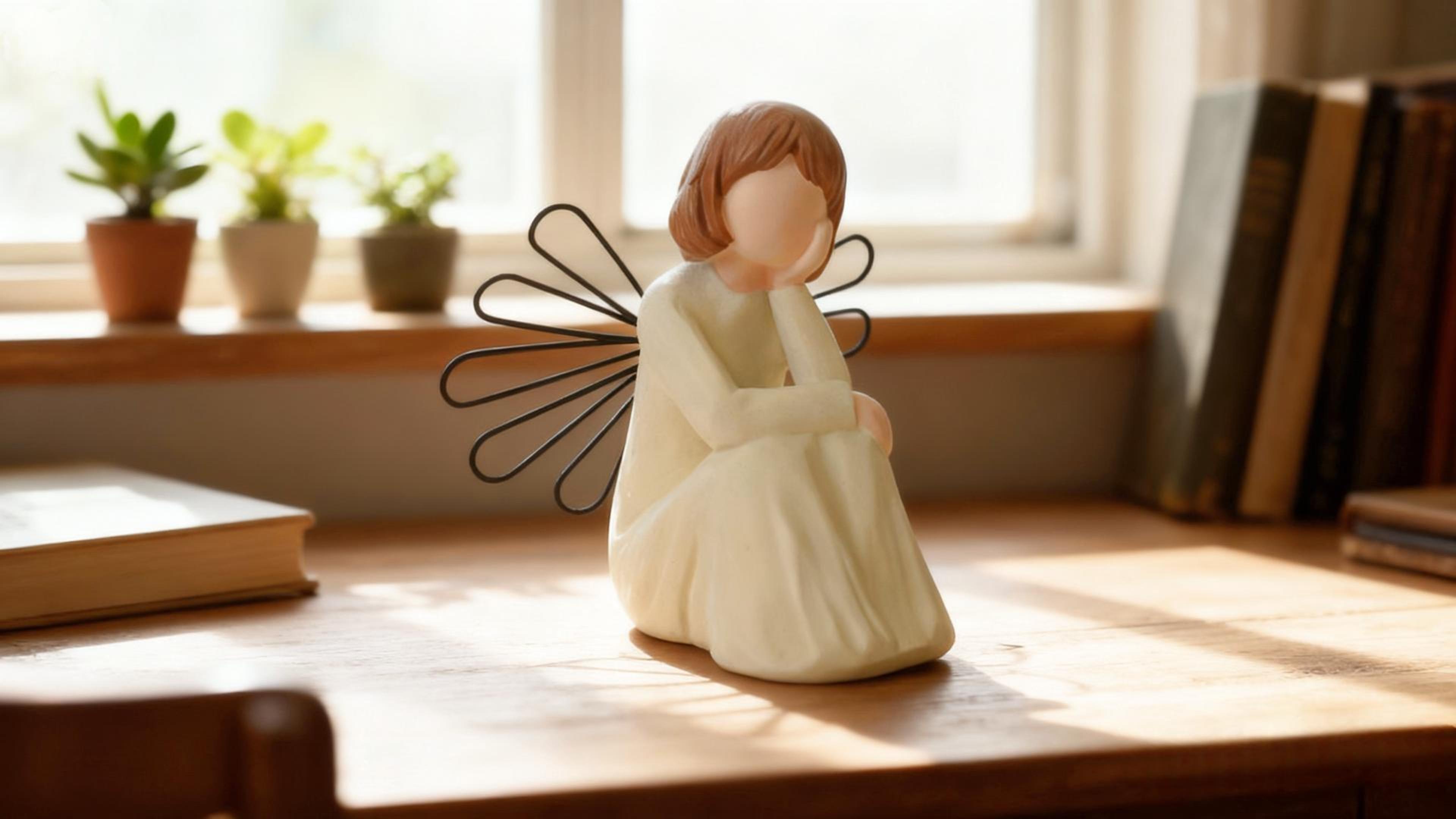 thumbnail video image 2 of Comfort Angel Figurine, Sympathy & Memorial Gift for Loss, Spiritual Gifts Thinking of You, Resin Tabletop Home Decor for Mother’s Day, Housewarming, 2 of 8