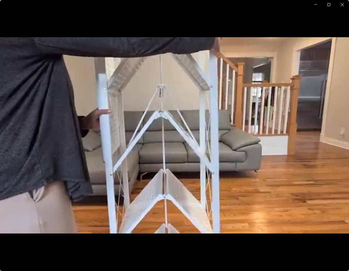 thumbnail video image 2 of Lifetime Appliance Parts 5-Tier Foldable Storage Shelf with Wheels - Metal Collapsible Shelving Unit Display, Rolling Cart for Books Kitchen Storage Shelves, Pantry & Closet Organizer - WHITE, 2 of 8