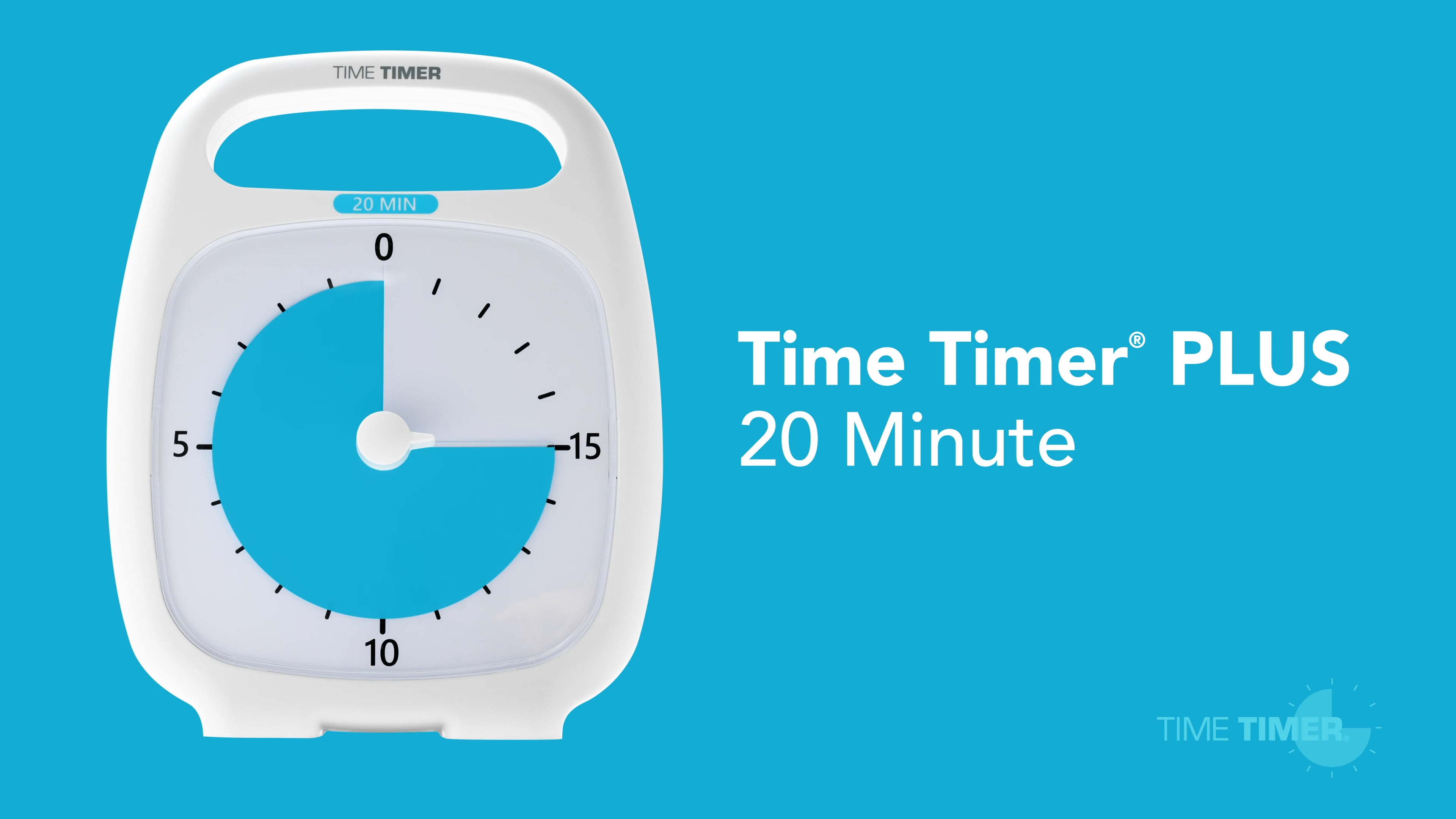 Time Timer, 20 Minute Timer, Time Timer PLUS 20 Minute, White - Walmart.com