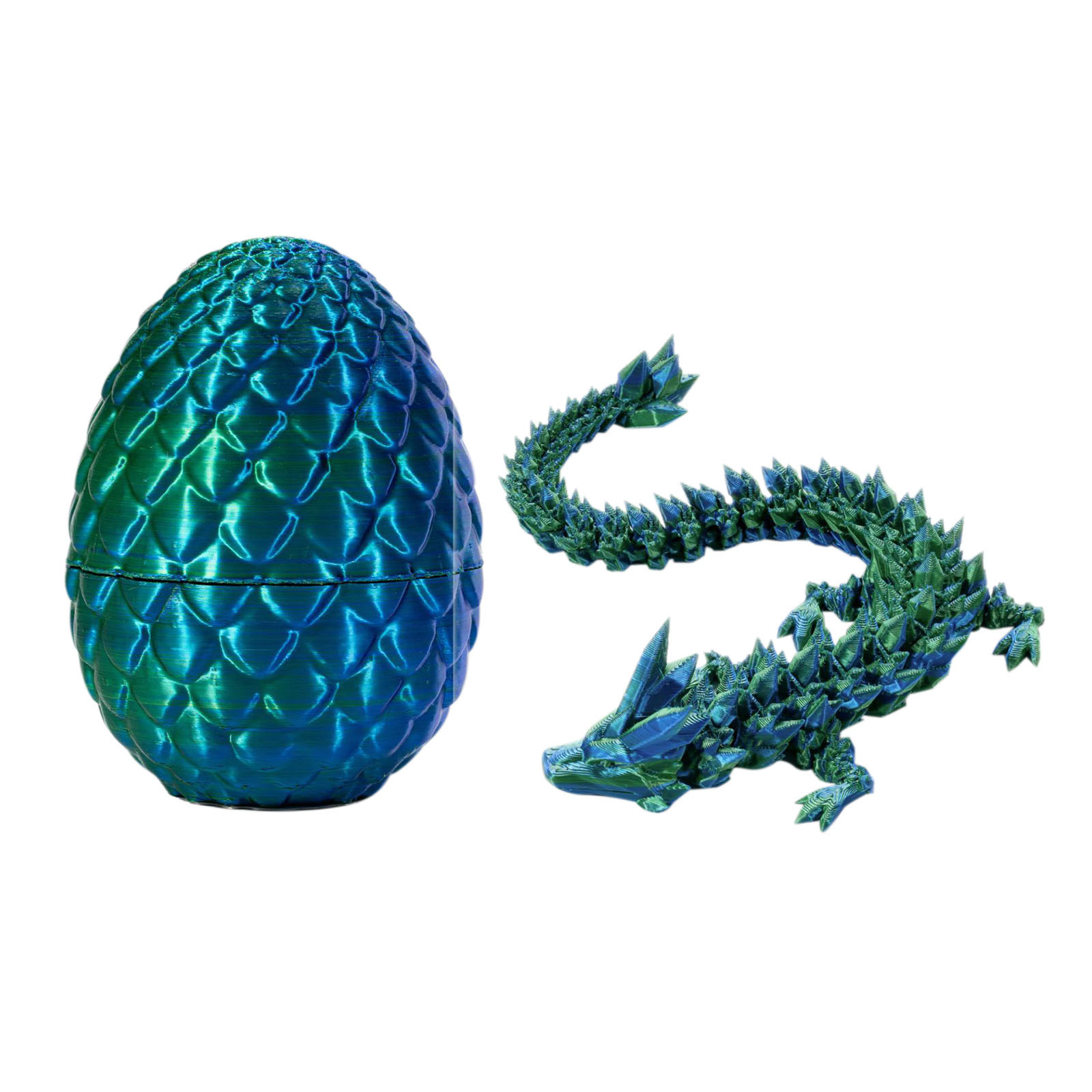 thumbnail video image 2 of Vekome 3D Printed Dragon in Egg,9" Crystal Dragon in Dragon Egg, Articulated Dragon, Crystal Fidget Dragon Egg Toys for Executive Home Office Decor, 2 of 8