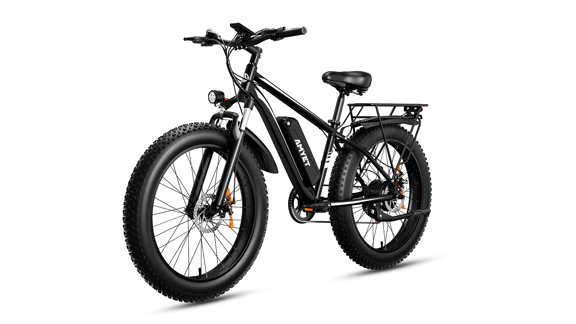 thumbnail video image 2 of AMYET EB26 Electric Bike for Adults, 26*4.0 Fat Tire E-Mountain Bicycle,Peak 1500W Motor 48V 15Ah 7-Speed Ebike UL2849, 2 of 13