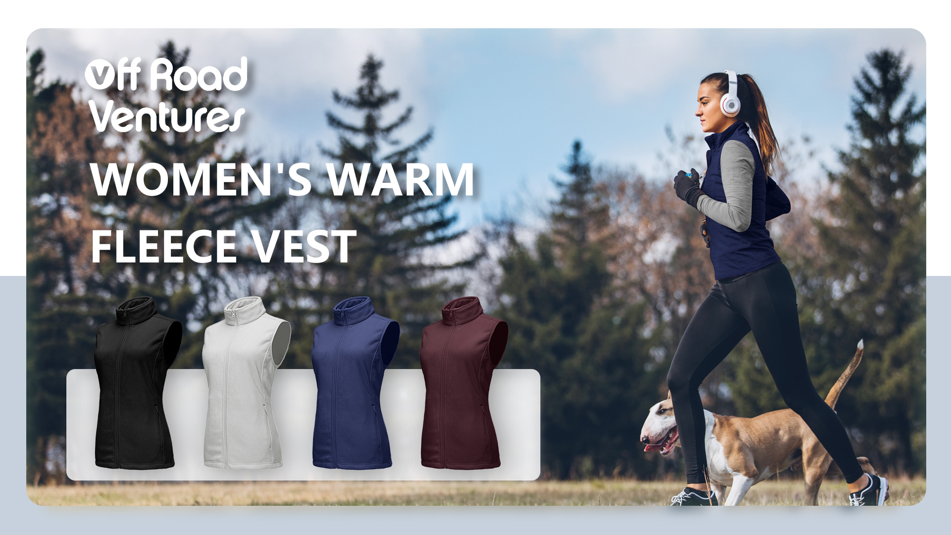 thumbnail video image 2 of Off Road Ventures Womens Fleece Vests Outerwear Lightweight Sleeveless Hiking Vest With Zip Pockets, 2 of 7