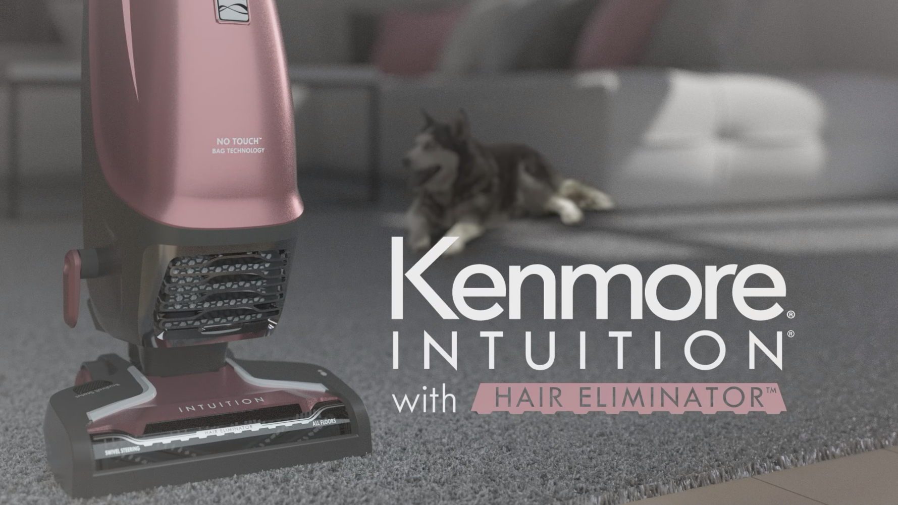 thumbnail video image 2 of Kenmore BU4050 Intuition Bagged Upright Vacuum, liftup Cleaner with Hair Eliminator brushroll, pet Handi-Mate for Carpet, Hard Floor, Rose Gold, 2 of 8