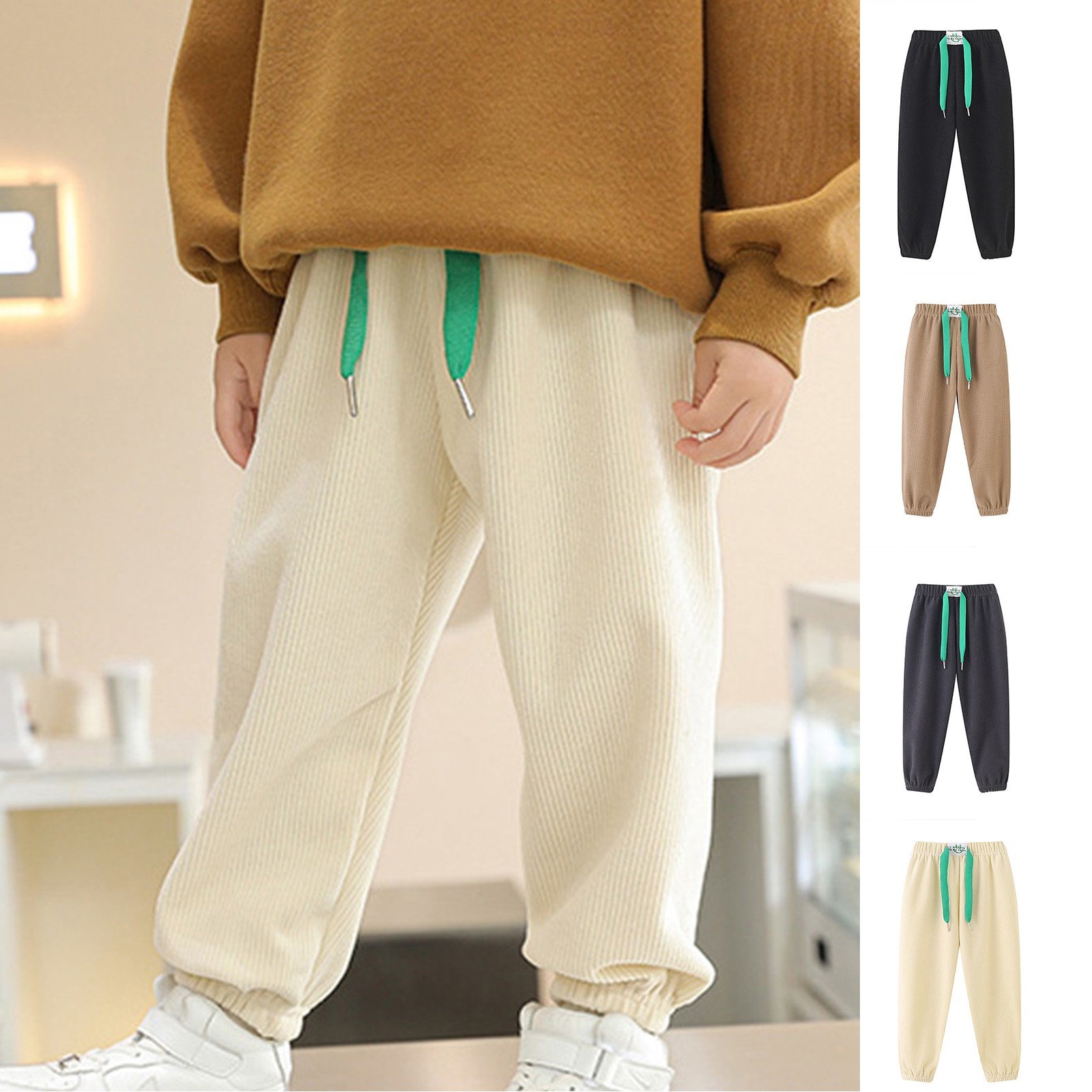 thumbnail video image 2 of LWNYDPLSD Baby Girl Pants 0-3 Months Boys Track Pants 6 Month Pants 12 Month Old Boy Clothes Boy Size 10-12 Boys Clothes Size 10 6 to 9 Months Baby, Beige 12-18 Months, 2 of 4