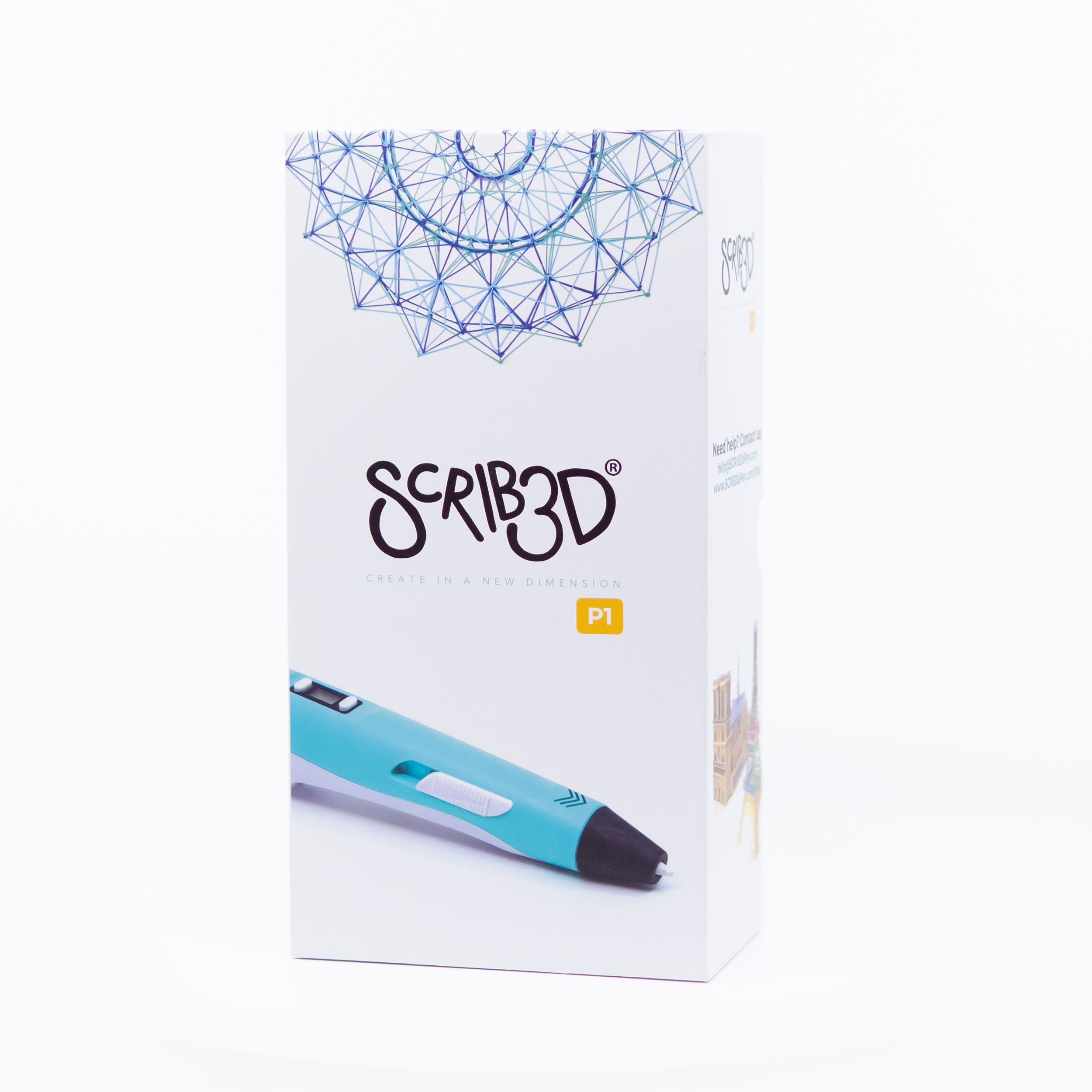 SCRIB3D P1 3D Pen + PIKA3D Super 3D Pen - Complete with PLA Filament  Colors, Stencils, Guides, and Chargers