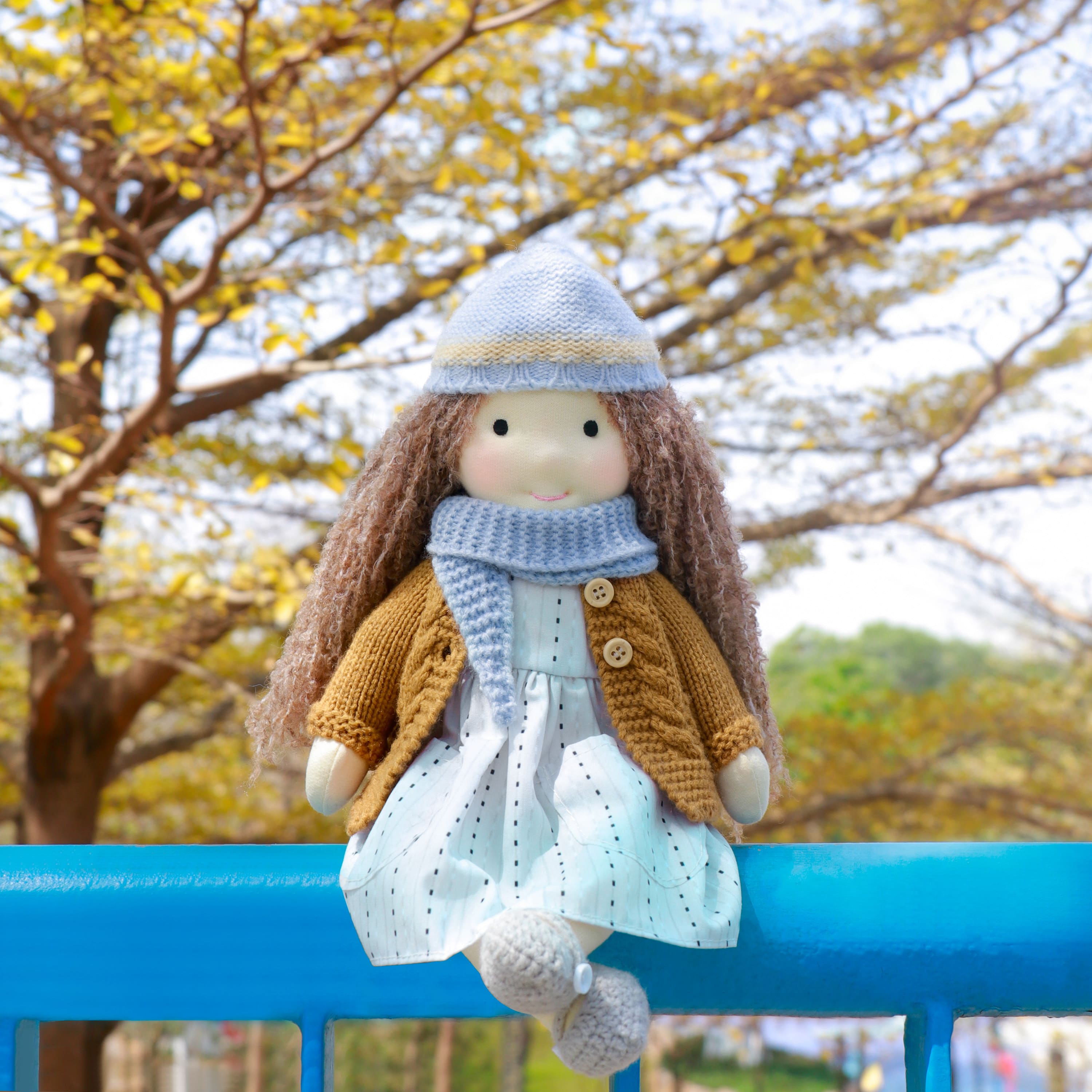 thumbnail video image 2 of Waldorf Doll - Personalized Princess Doll With Beautiful Dress Handmade Rag Doll Birthday Gift For Girl with Exquisite Box, 2 of 5