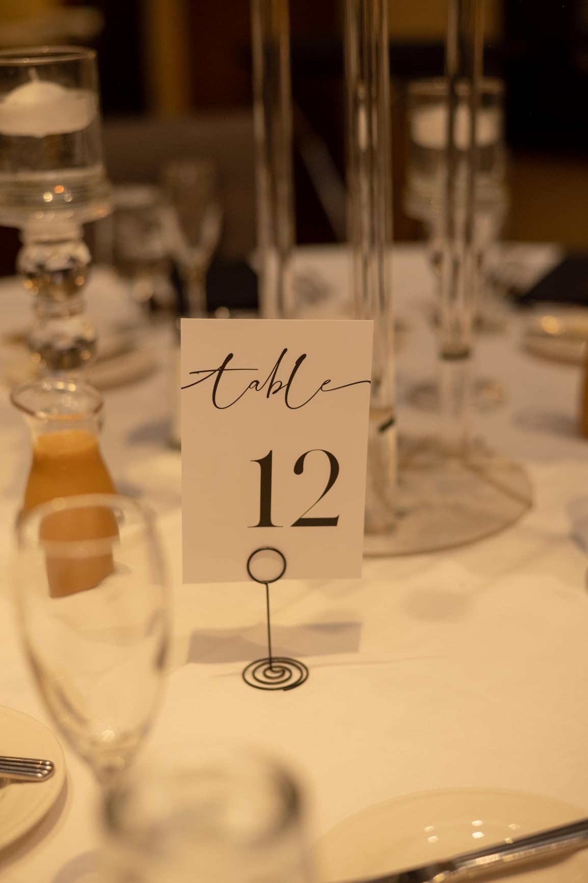 thumbnail video image 2 of 24 Pieces 3.35 Inch Table Number Holder Place Card Photo Holder Picture Name Menu Clips Memo Cards Stand for Wedding Reception Anniversary Birthday Party Centerpieces (Black), 2 of 9