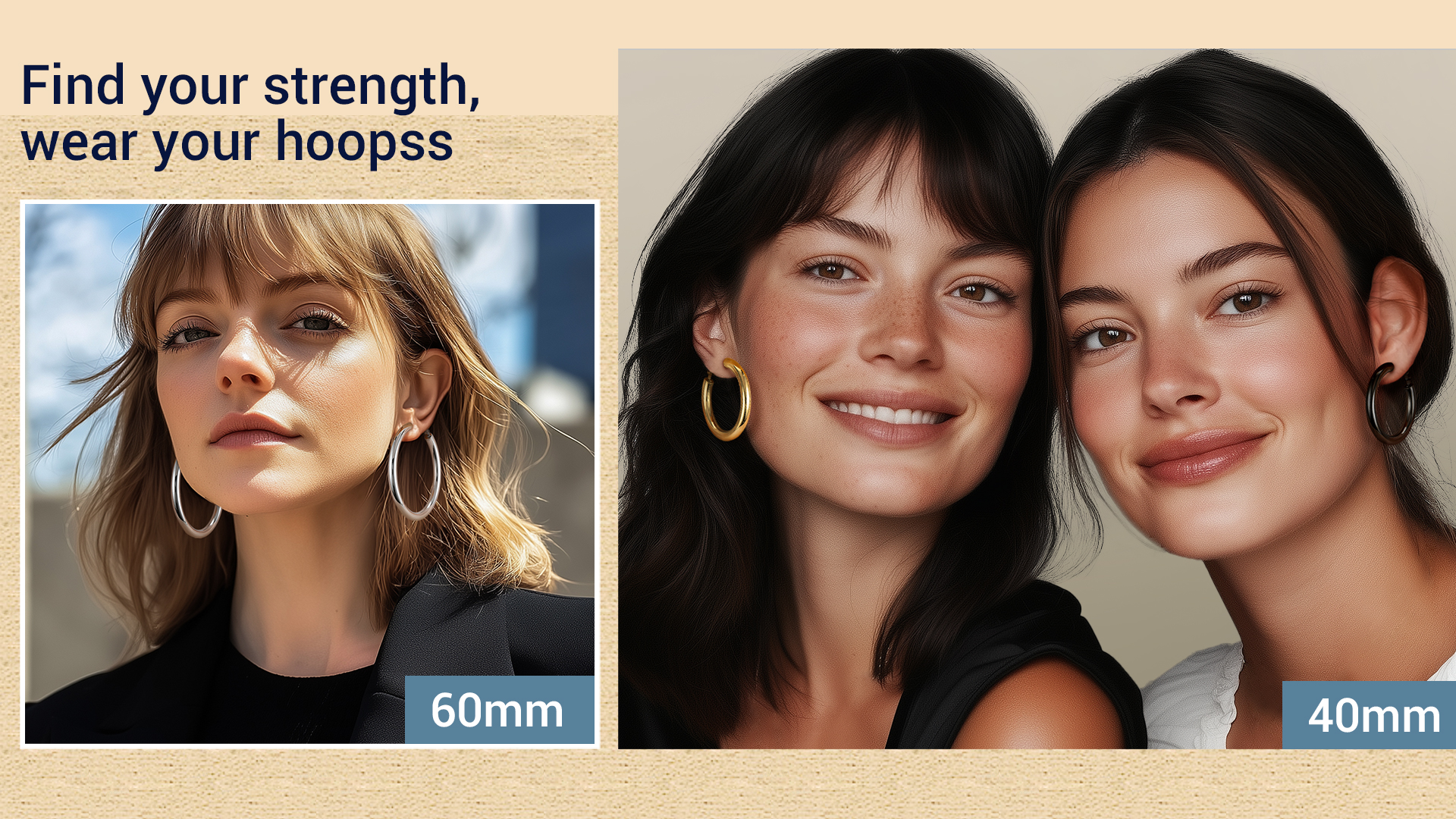 thumbnail video image 2 of PROSTEEL Small Earrings for Women 14K Gold Plated Hoop Earrings 40mm Stainless Steel Christmas Birthday Valentine Day Jewelry Gifts for Mom daughter Adults Age, 2 of 8