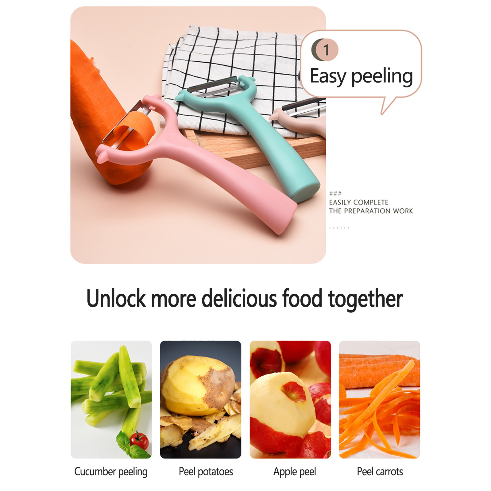 thumbnail video image 2 of Sleek Kitchen Peeler - Multi-Purpose Vegetable & Fruit Peeling Tool, Sharp Planer Peeler for Easy Skin Removal, Compact Kitchen Gadget for Daily Use,Gray,5.51*3.15in, 2 of 4
