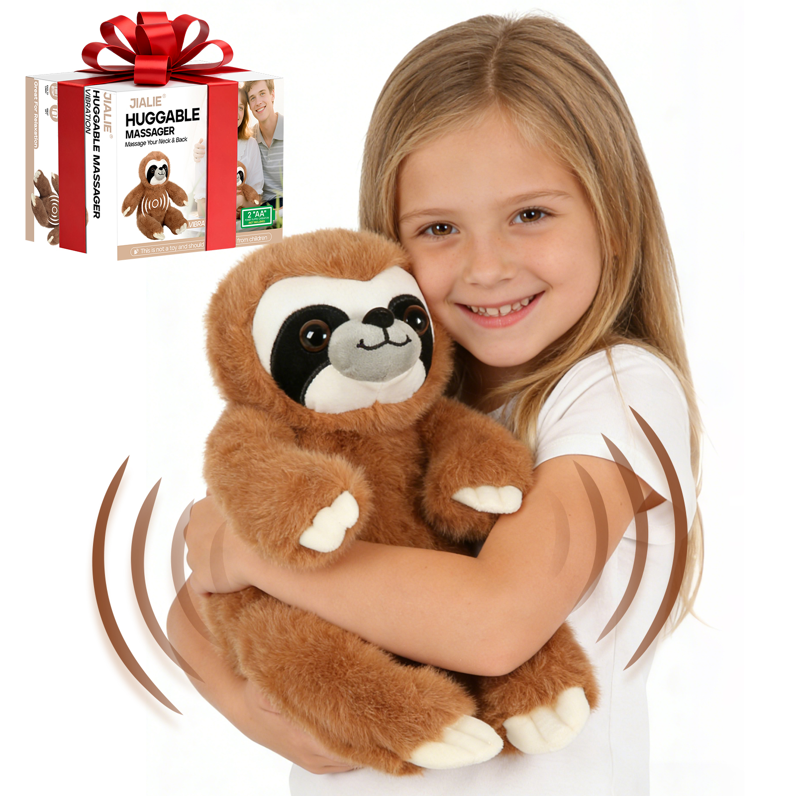 thumbnail video image 2 of Easter Bunny Huggable Massager with Vibration, Rabbit Vibrating Massager for Neck Back, Relaxing, Animal Electric Massager, Easter Gift for Women & Men & Children, 2 of 10