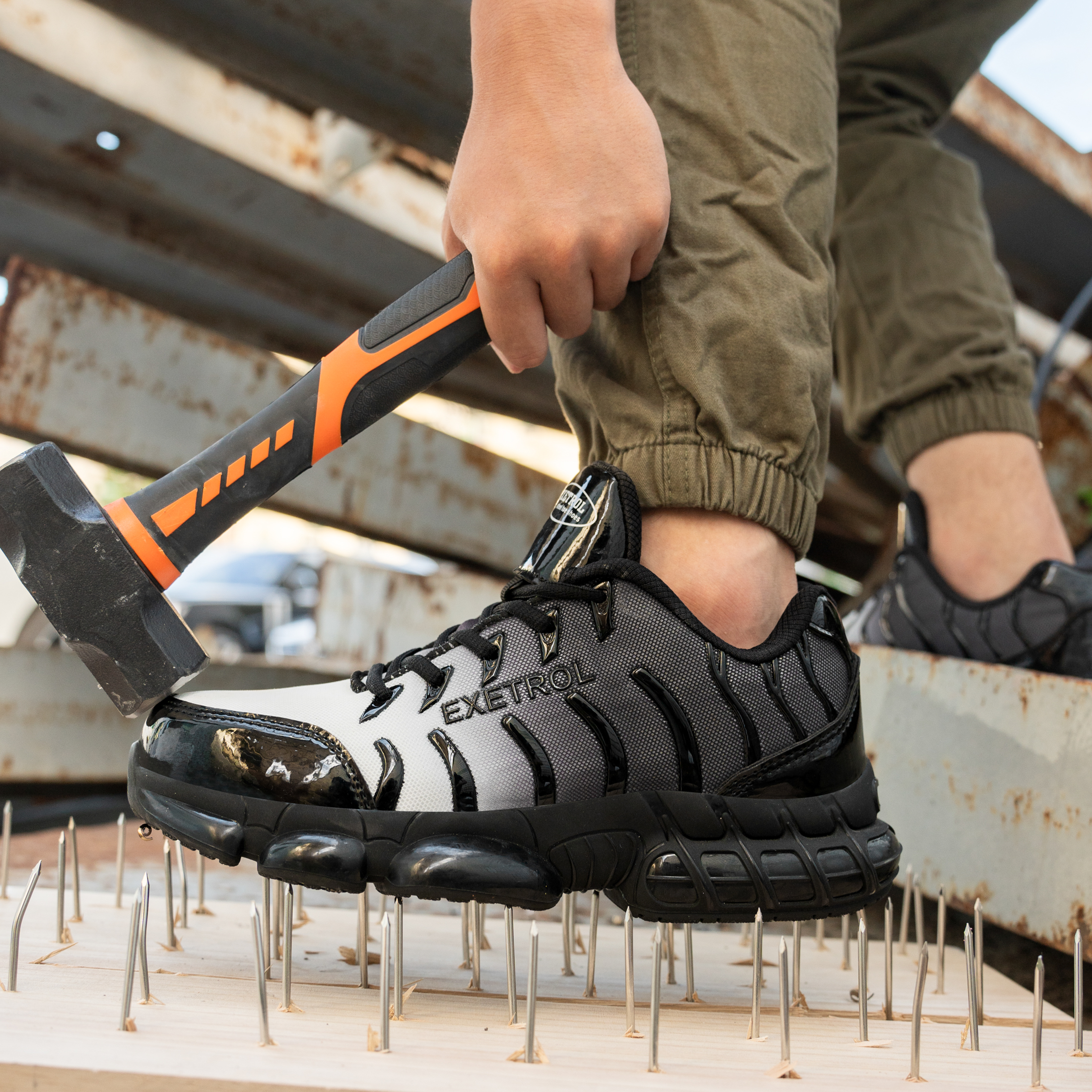 thumbnail video image 2 of NIFOFISE Steel Toe Work Shoes for Men & Women - Lightweight & Comfortable with Air Cushion, Composite Toe, 2 of 7