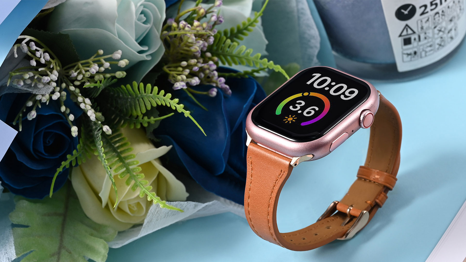 thumbnail video image 2 of Slim Leather Band Compatible with Apple Watch Band 40mm 38mm 41mm 42mm 44mm 45mm 49mm Women, Top Grain Genuine Leather Strap Thin Watch Wristband for iWatch Series 9 8 7 6 5 4 3 2 1 SE Ultra 2, 2 of 8