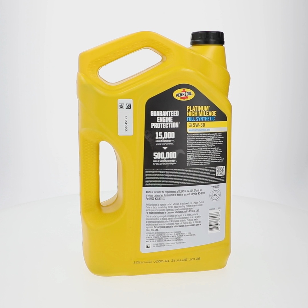 Pennzoil Platinum Automotive High Mileage Full Synthetic 5W-30