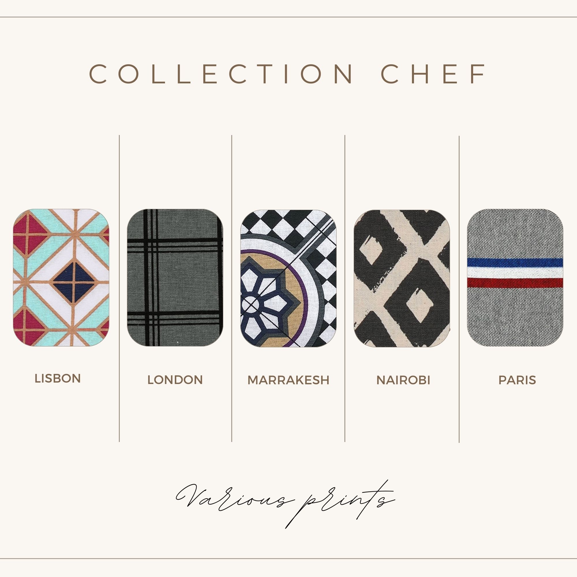 thumbnail video image 2 of Chef's French Culinary Cotton Cooking Apron - 32x26 Inch - Wine & Delicacies Design for Gourmet Kitchens, 2 of 5