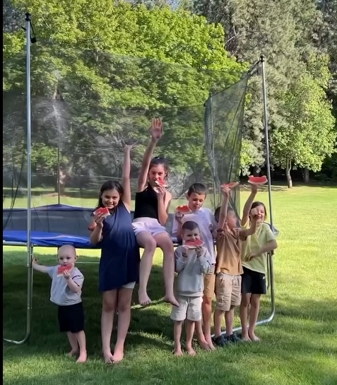 thumbnail video image 2 of 14FT Recreational Trampoline with Enclosure Net and Ladder, SEGMART Outdoor Trampoline with Basketball Hoop, Backyard Trampoline, Heavy Duty Round Trampoline for Kids and Adults, 2 of 9