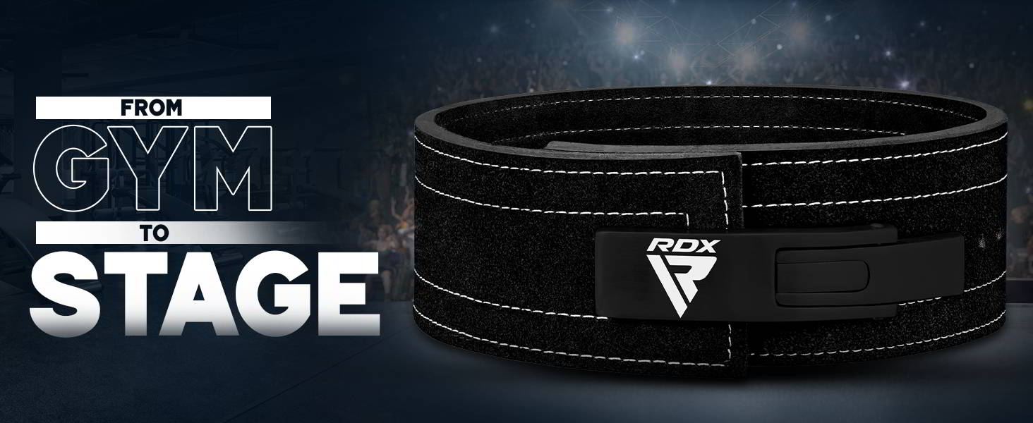 thumbnail video image 2 of RDX Weight Lifting Belt for Powerlifting - Approved by IPL and USPA - Lever Buckle Gym Training Leather Belt 10mm Thick 4 inch Lumbar Back Support-Great for Strongman, Bodybuilding, Deadlifts & Squat, 2 of 11