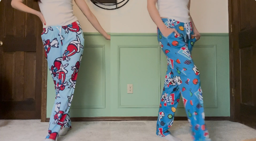 thumbnail video image 2 of Peanuts Snoopy Family Valentine's Day Pajamas for Women Men, Matching Nightwear Sleepwear Pants with Woodstock Charlie Brown Linus, 2 of 7