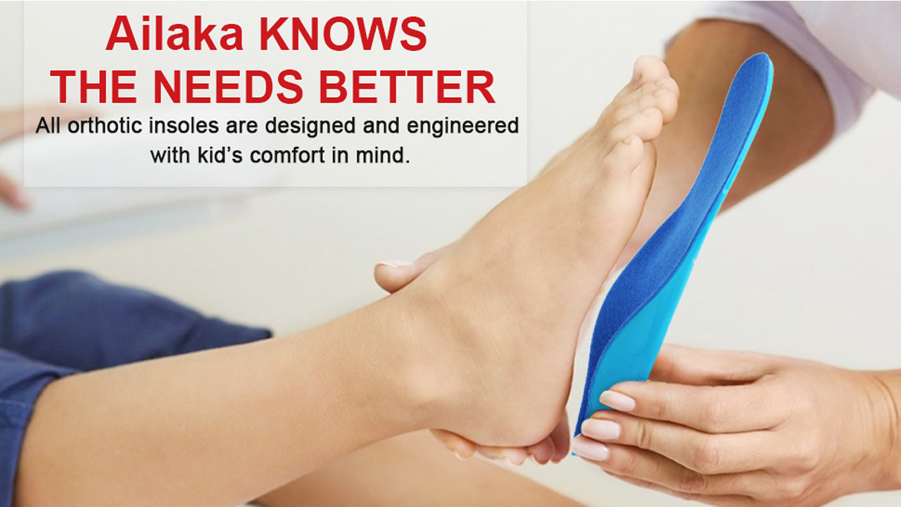 thumbnail video image 2 of Ailaka Kids Orthotic Arch Support Shoe Insoles, Green, 2.5-4.5 M Little Kid, 1 Pair, 2 of 8