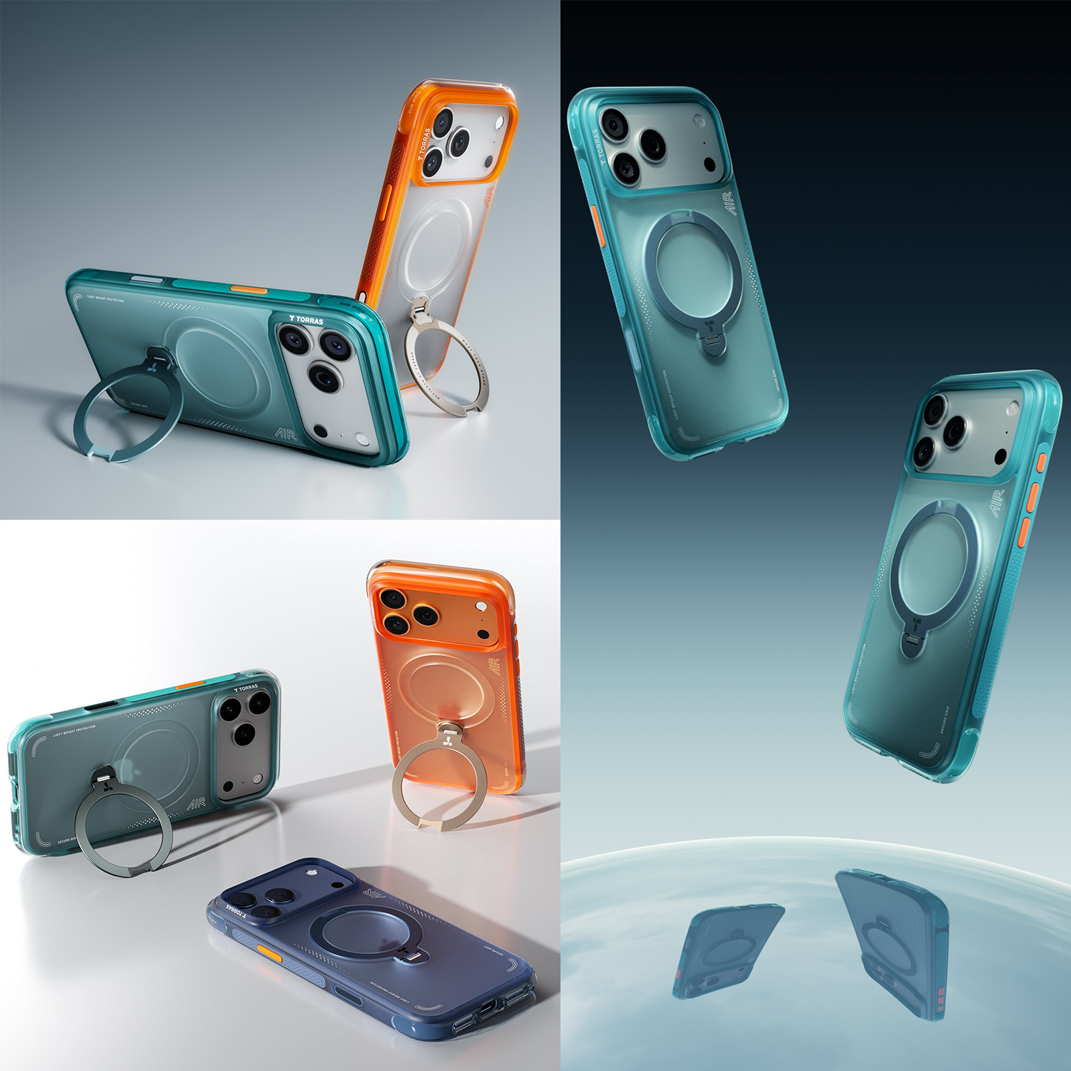 TORRAS Flagship Q3 Air for iPhone 17 Pro Max Case,Visible Airbag