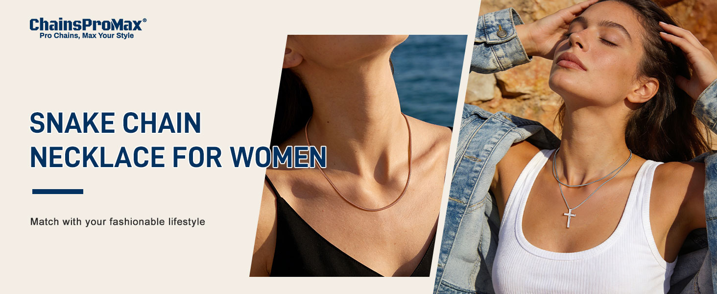 thumbnail video image 2 of ChainsProMax 1mm/1.2mm/1.5mm/2mm Snake Chain 14K Gold Plated Stainless Steel Chain Necklace for Men Women Fathers/Mothers Day Gift for Dad Mother, 2 of 8