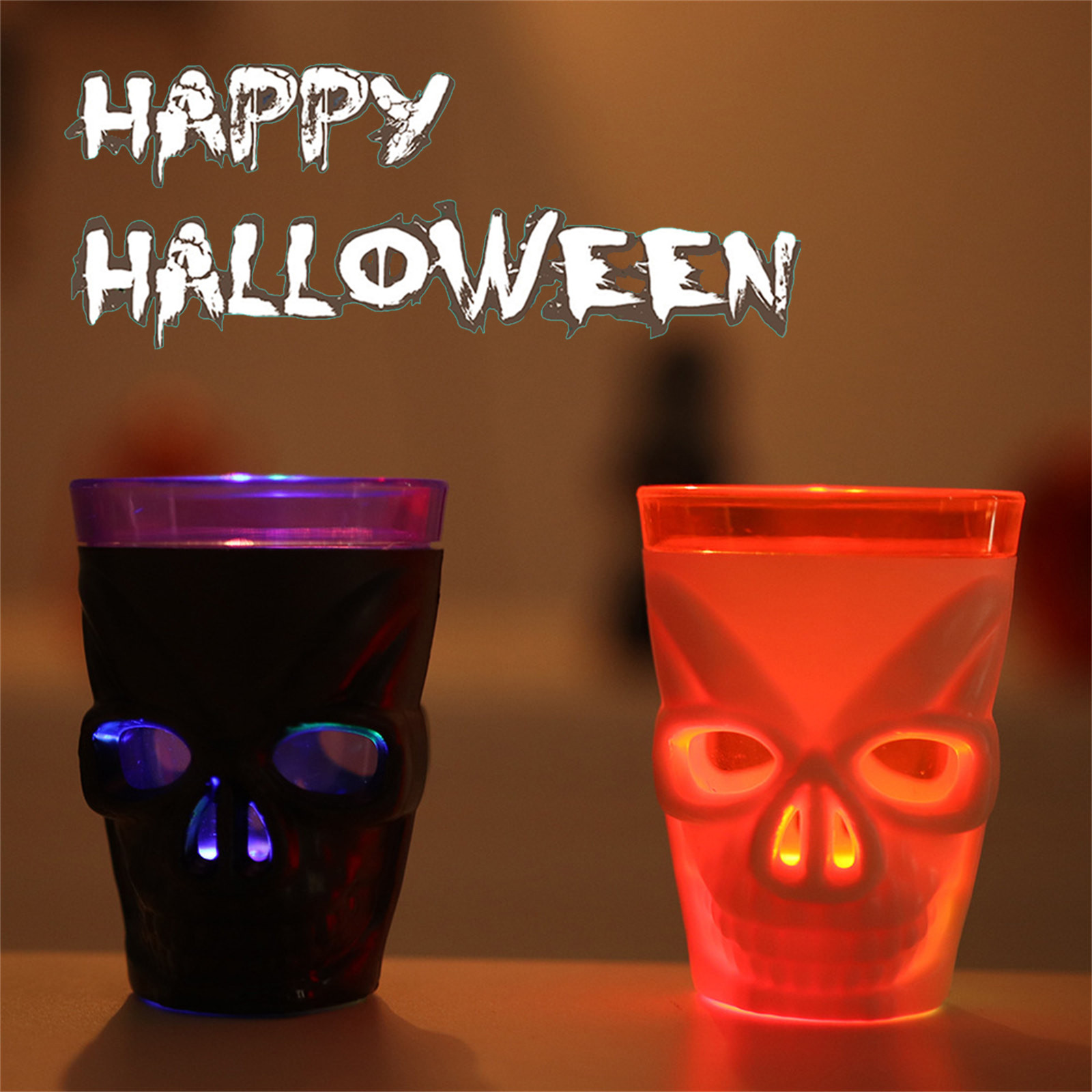 thumbnail video image 2 of SHIMELE Halloween Glowing Wine Glass with LED Electronic Light, 2 of 7