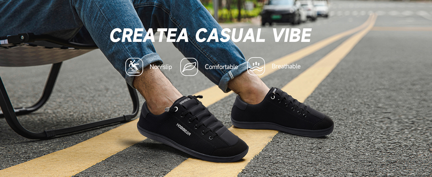 thumbnail video image 2 of HOBIBEAR Barefoot Minimalist Shoes Womens Mens | Zero Drop | Wide Width Canvas Slip-on Shoes, 2 of 6