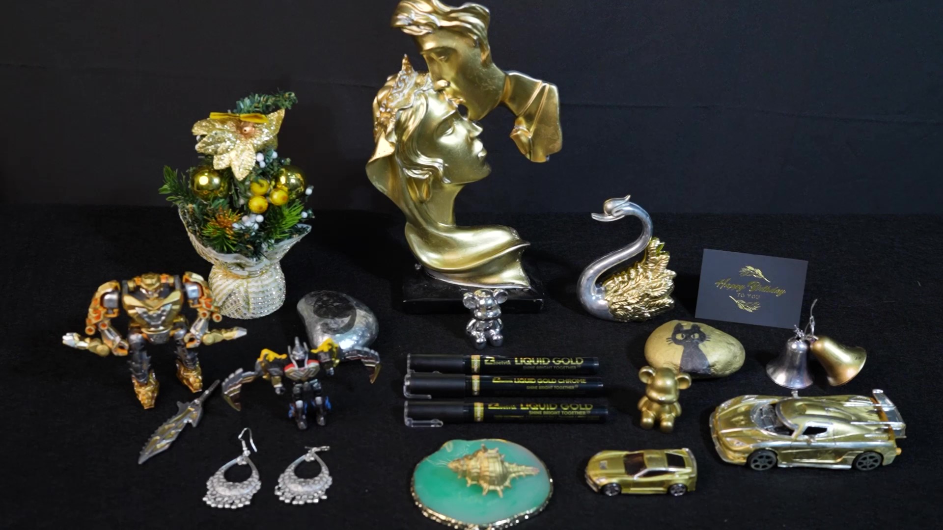 thumbnail video image 2 of 3PK Chrome Gold Markers Metallic Gold Paint Pens for Metal, Plastic Jewelry,Touch-Up and Repair Kit, 2 of 7