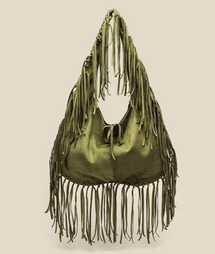 thumbnail video image 2 of PRIYAL Large Faux Suede Tote Bag for Women Y2k Tassel Shoulder Purse Top Handle Satchel Trendy Dumpling Handbags, 2 of 12