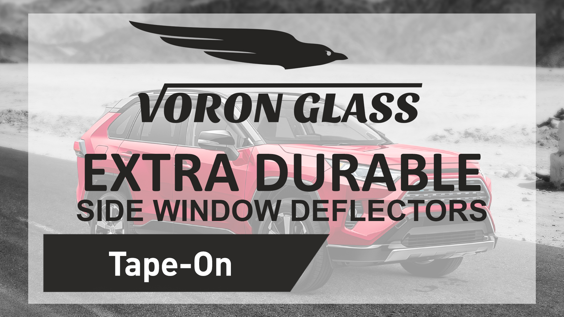 thumbnail video image 2 of Voron Glass Tape-on Extra Durable Rain Guards for Ford Explorer 2020-2026, Window Deflectors, Vent Window Visors, 4 Pieces - 100883, 2 of 9