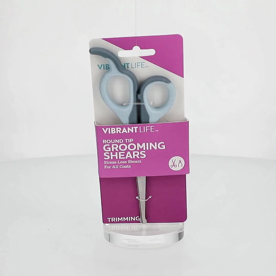 Vibrant Life 6.7 in Round-Tip Dog Grooming Shears for All Coats