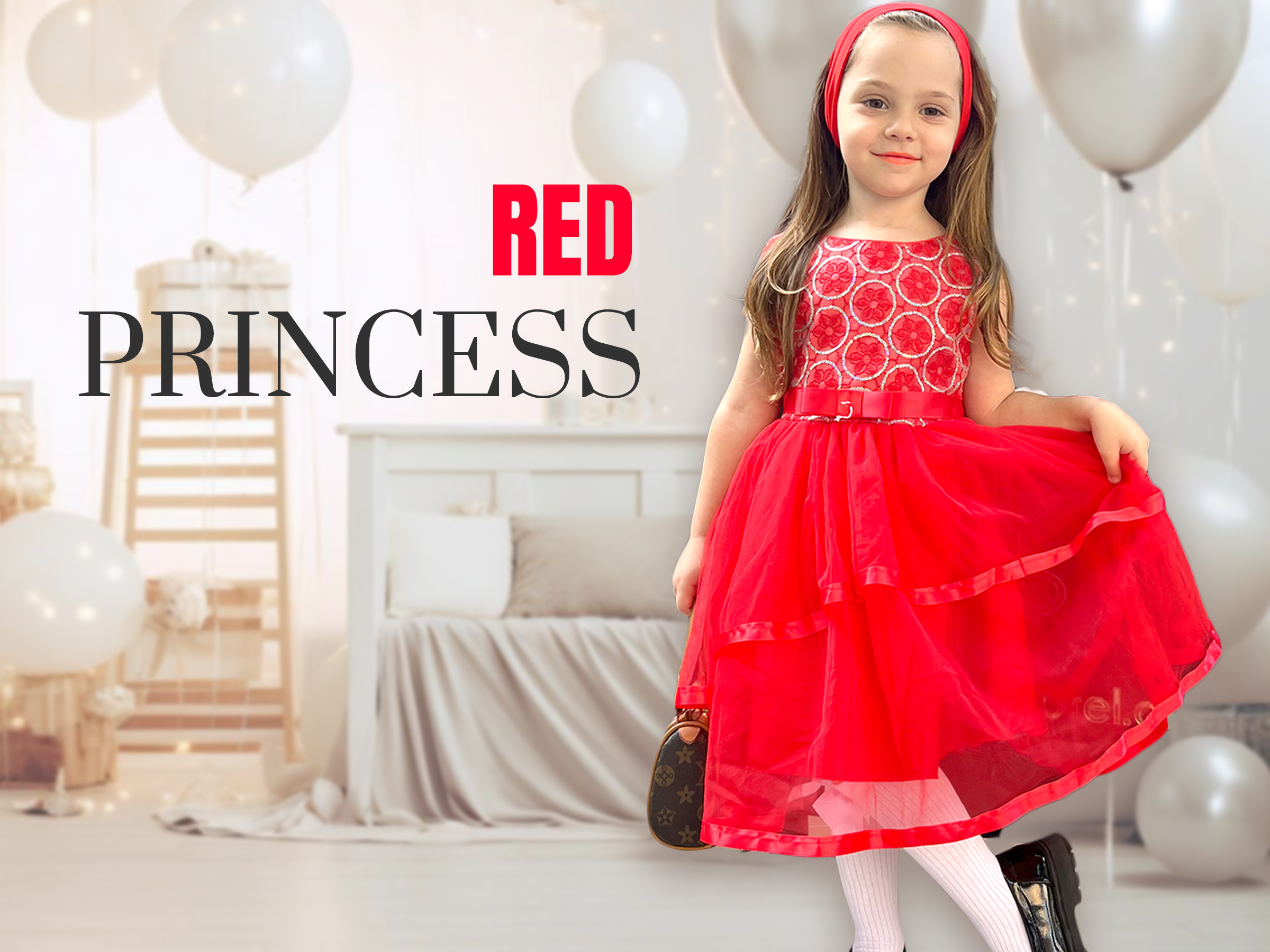 thumbnail video image 2 of Flower Girl Dress Red Sequin Mesh Red Holiday Dress 4 Years, 2 of 11