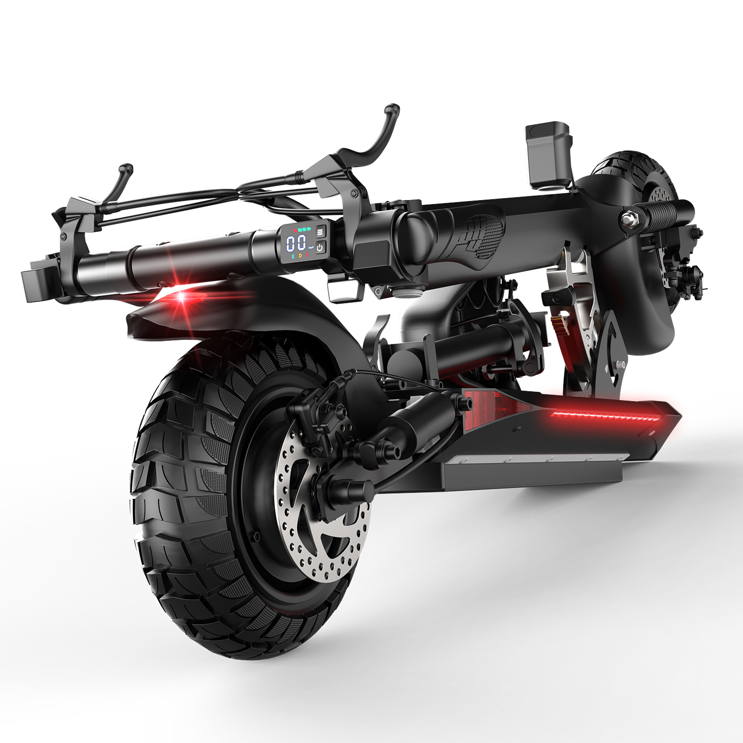 thumbnail video image 2 of ASKGO 1200W Peak off road Electric Scooter with Seat, 48V 15Ah Foldable E-Scooter Up to 30MPH &35-45 Miles, 3Speed Foldable Seat,10" All Terrain Tire UL2272, 2 of 15