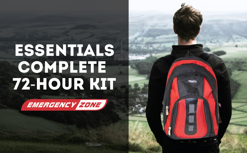 thumbnail video image 2 of Essentials Complete Deluxe Survival Kit 2 Person | Bug-Out-Bag | Emergency Go Bag Kit for Wildfires, Hurricanes, and Other Natural Disasters, 2 of 8