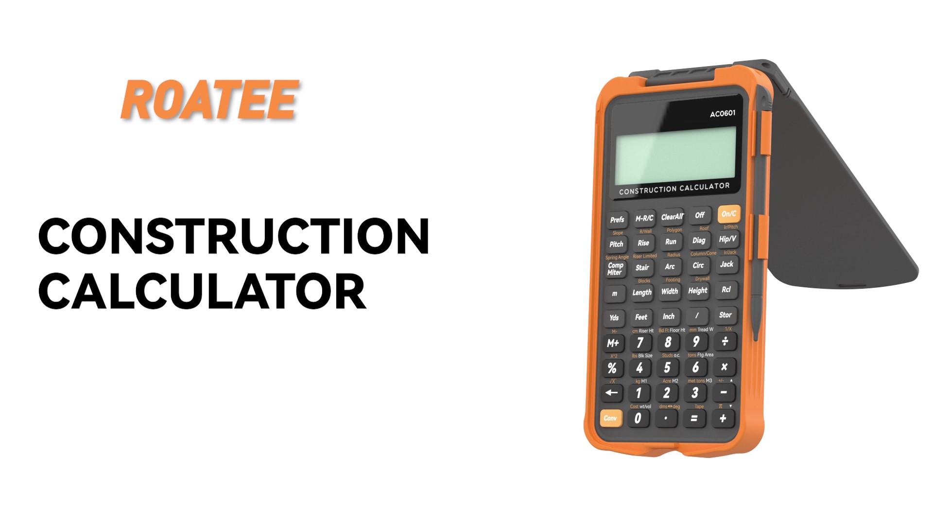 thumbnail video image 2 of Construction Calculator with Writing Tablet Industrial & Scientific, for Contractors & Carpenters, 2 of 12