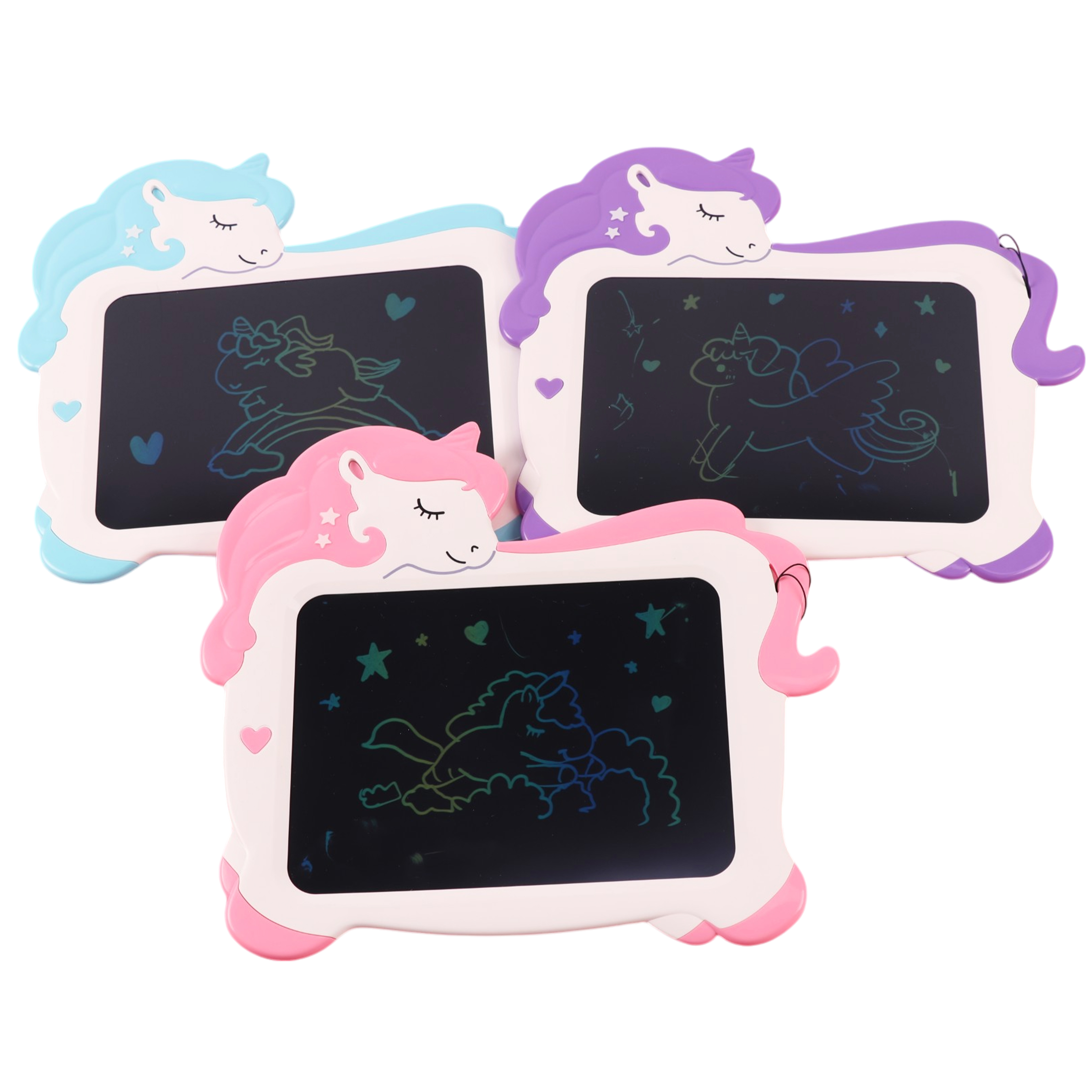 thumbnail video image 2 of KiddiTouch LCD Writting Tablet for Kids 10 Inch Erasable Doodle Board Mess Free Drawing Pad for Girls Educational Toys 3-8 Years Old Girls Birthday Gift (Pink), 2 of 8