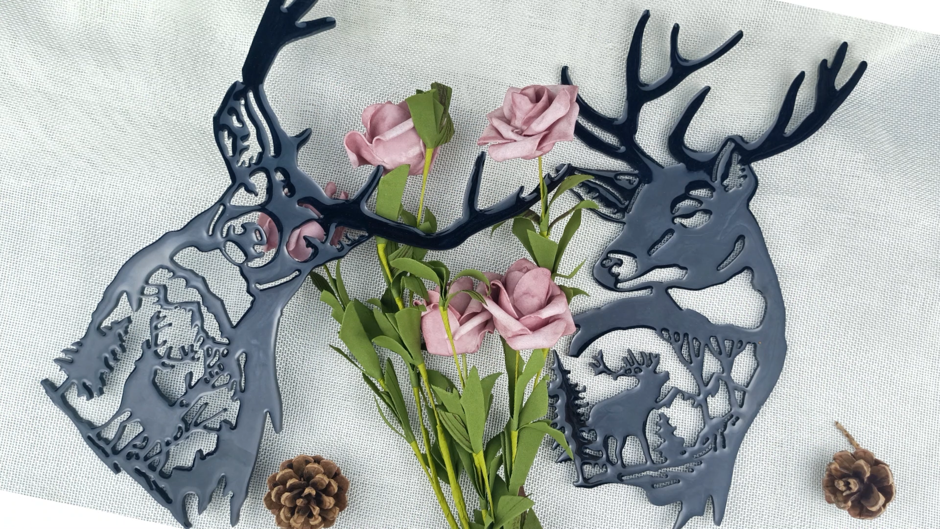 thumbnail video image 2 of Deer Head Wall Hanging Resin Silicone Mold, Deer Epoxy Casting Mold for Wall Hanging Mount Home Office Decoration, DIY Crafts Door Wall Art Party Decoration, 2 of 8