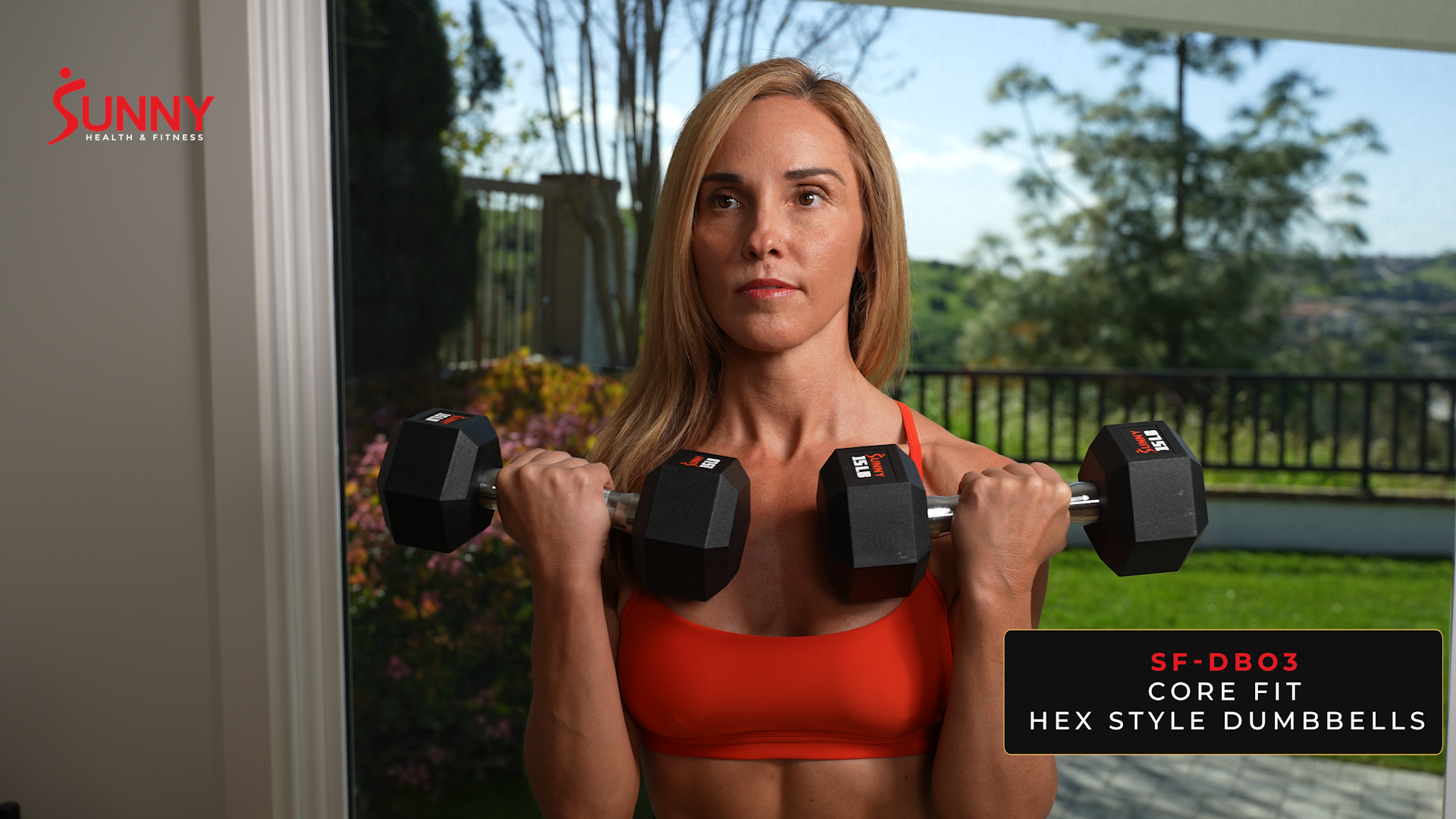 thumbnail video image 2 of Sunny Health & Fitness Core Fit Hex Style Dumbbells 5-Pound (Pair) - SF-DB03-5, 2 of 6